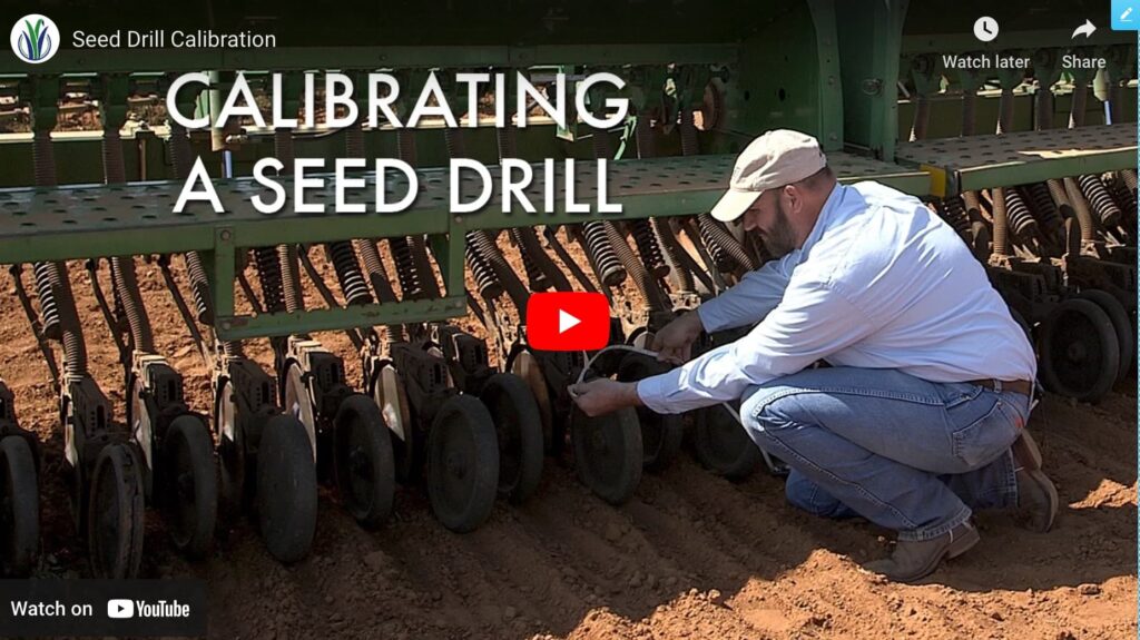calibrating a seed drill