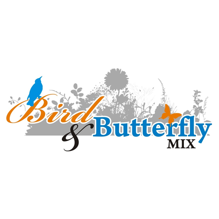 bird and butterfly mix logo