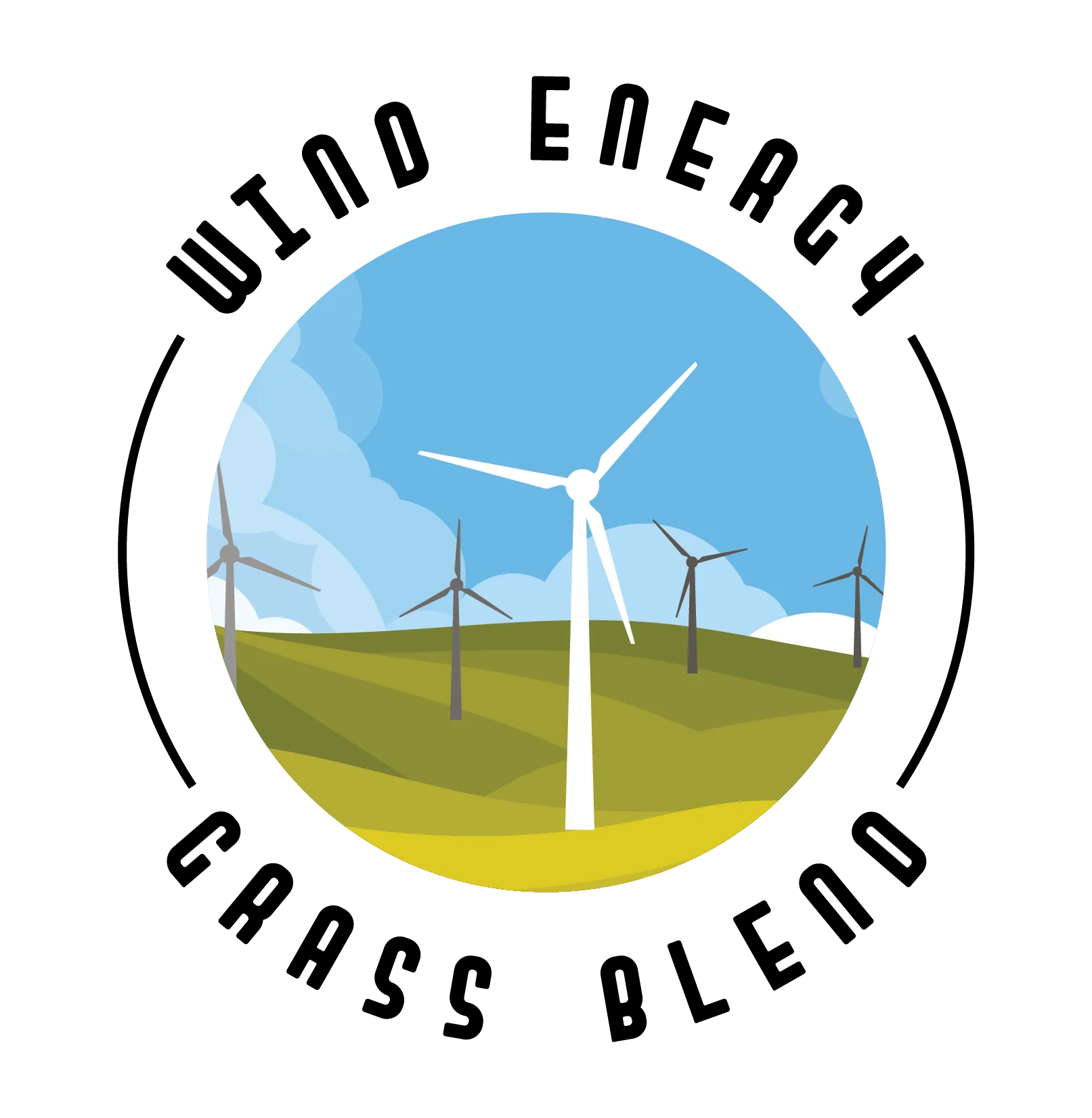 wind energy grass blend logo
